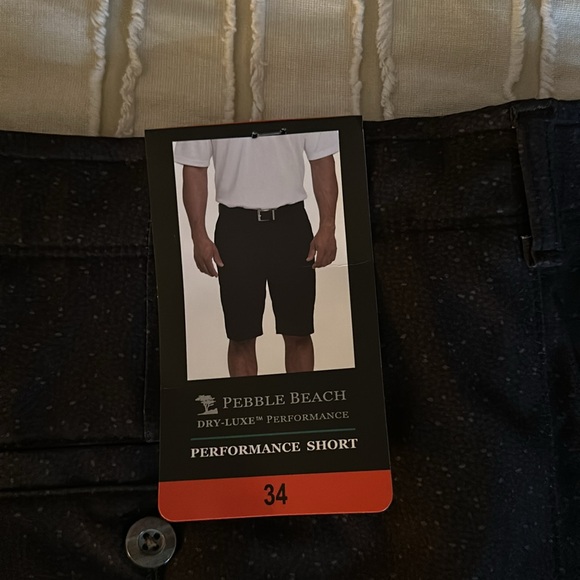 Pebble Beach black Performance Shorts - Picture 3 of 6